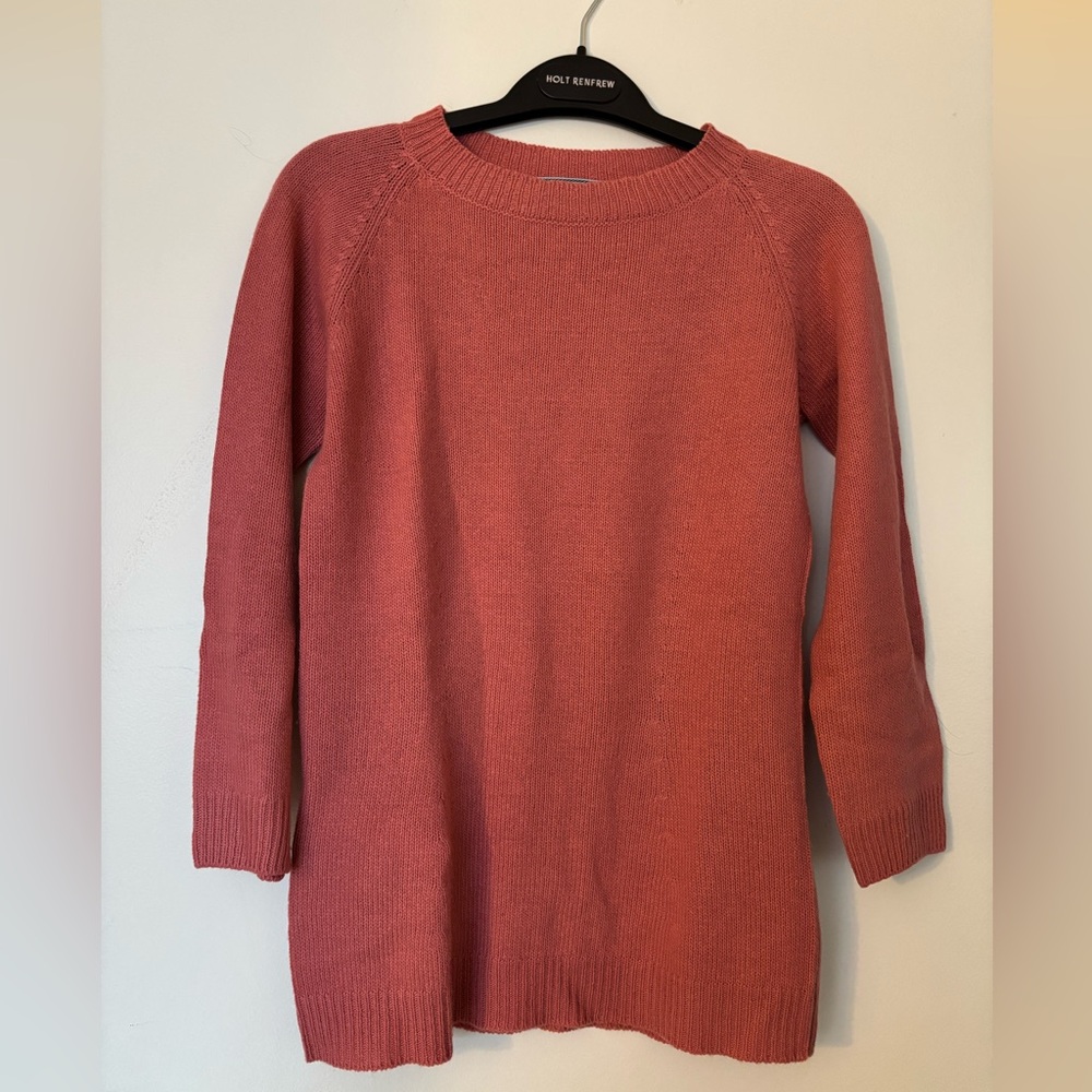 Prada Light Cashmere and Wool Sweater in Pink/Coral